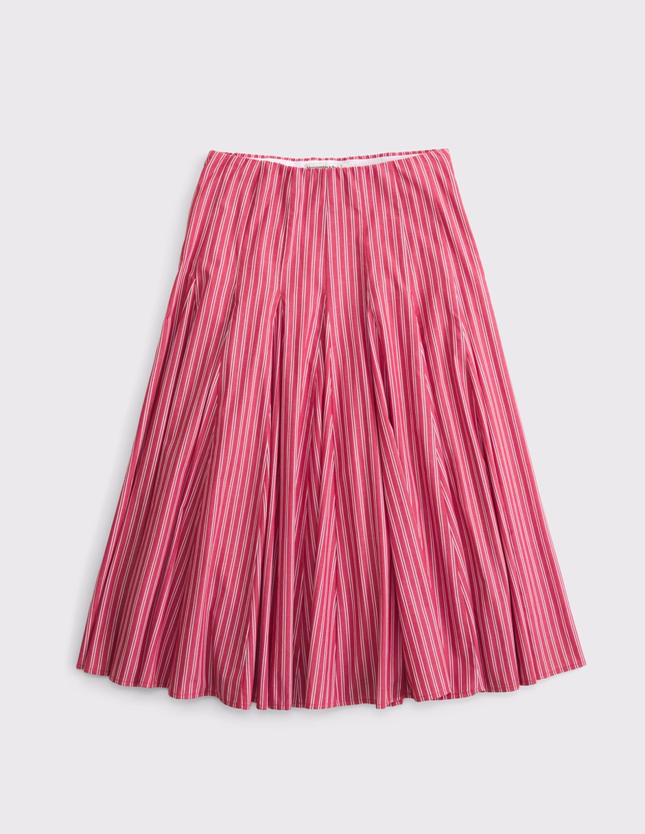 Falda midi cintura alta