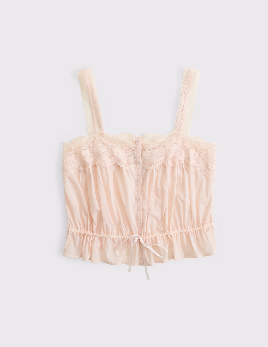 Top cuello cuadrado escote cuadrado tirante ajustable