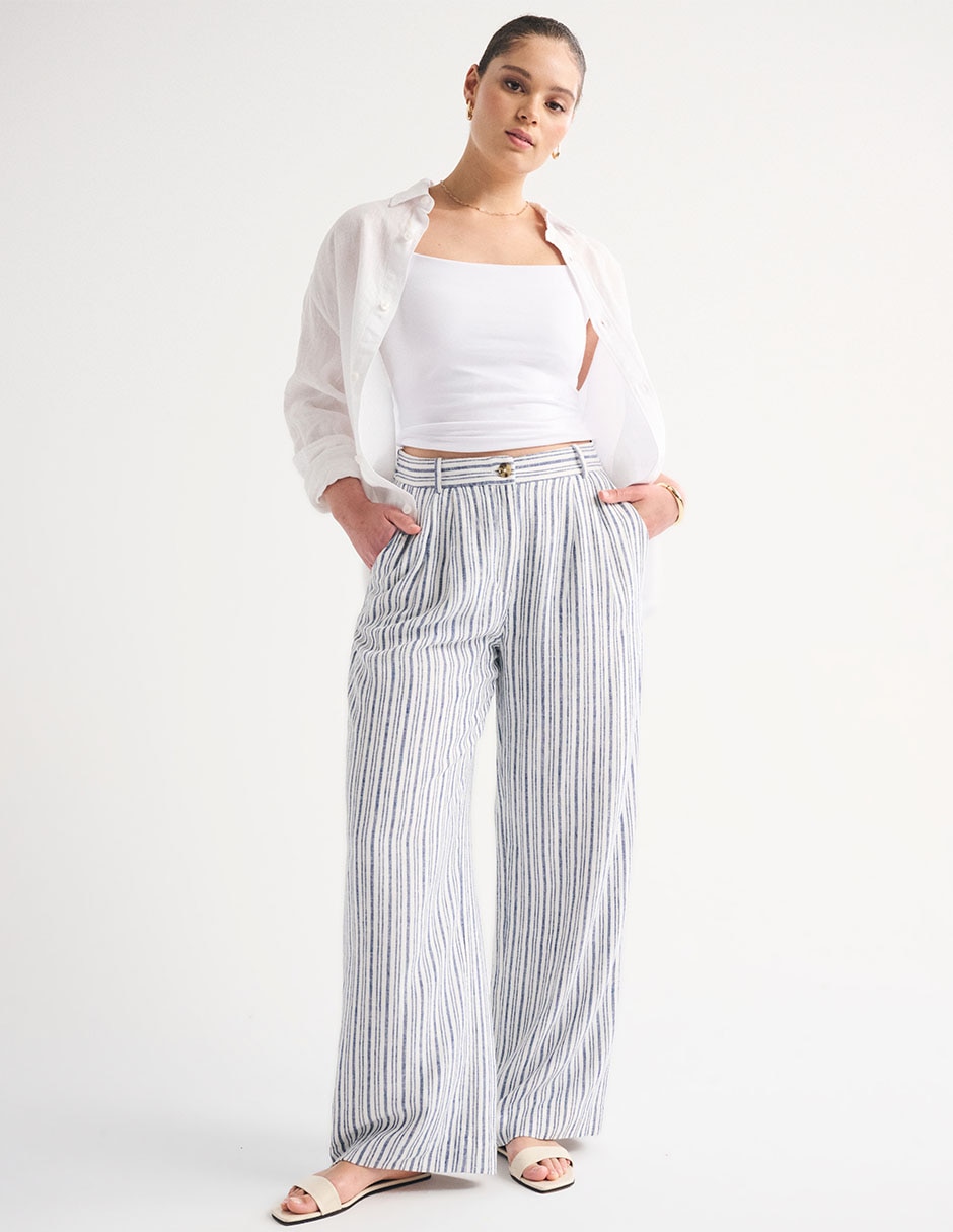 Pantalón regular wide leg para mujer 2