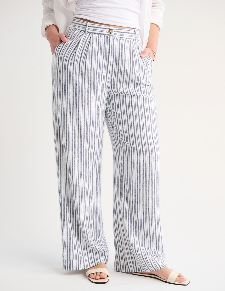 Pantalón regular wide leg para mujer 4