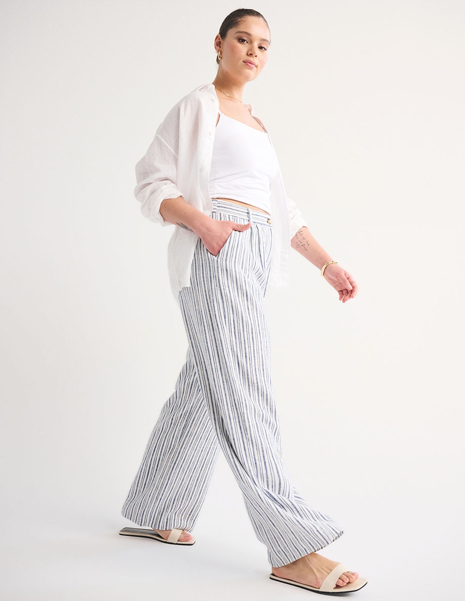 Pantalón regular wide leg para mujer 5