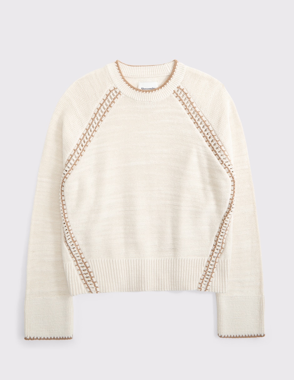 Suéter cuello redondo para mujer