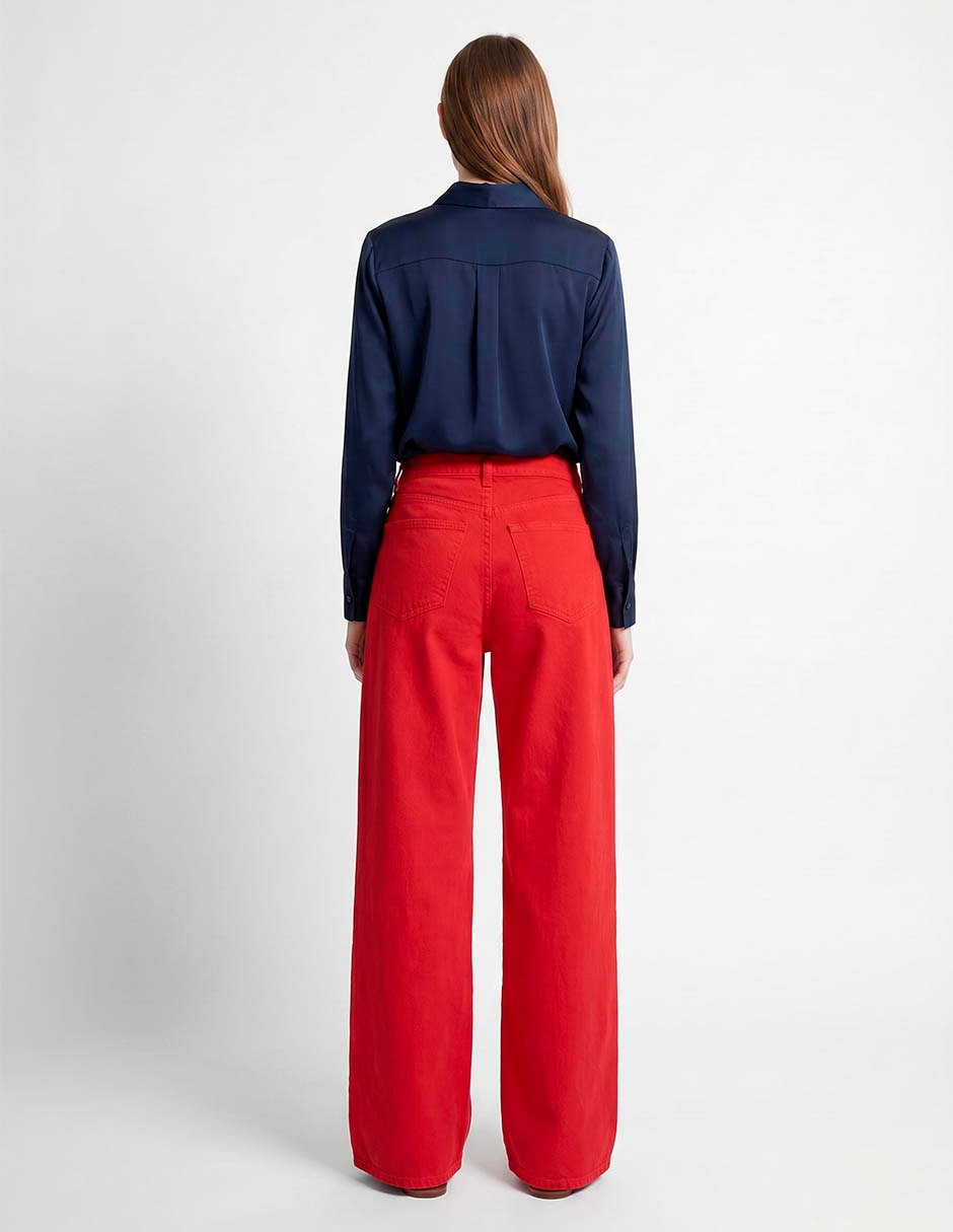 Jeans relaxed wide leg para mujer 2