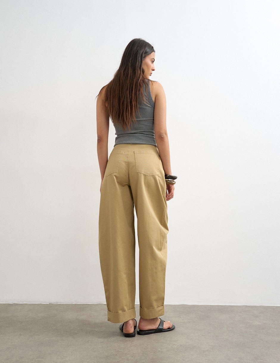 Pantalón regular wide leg para mujer 3