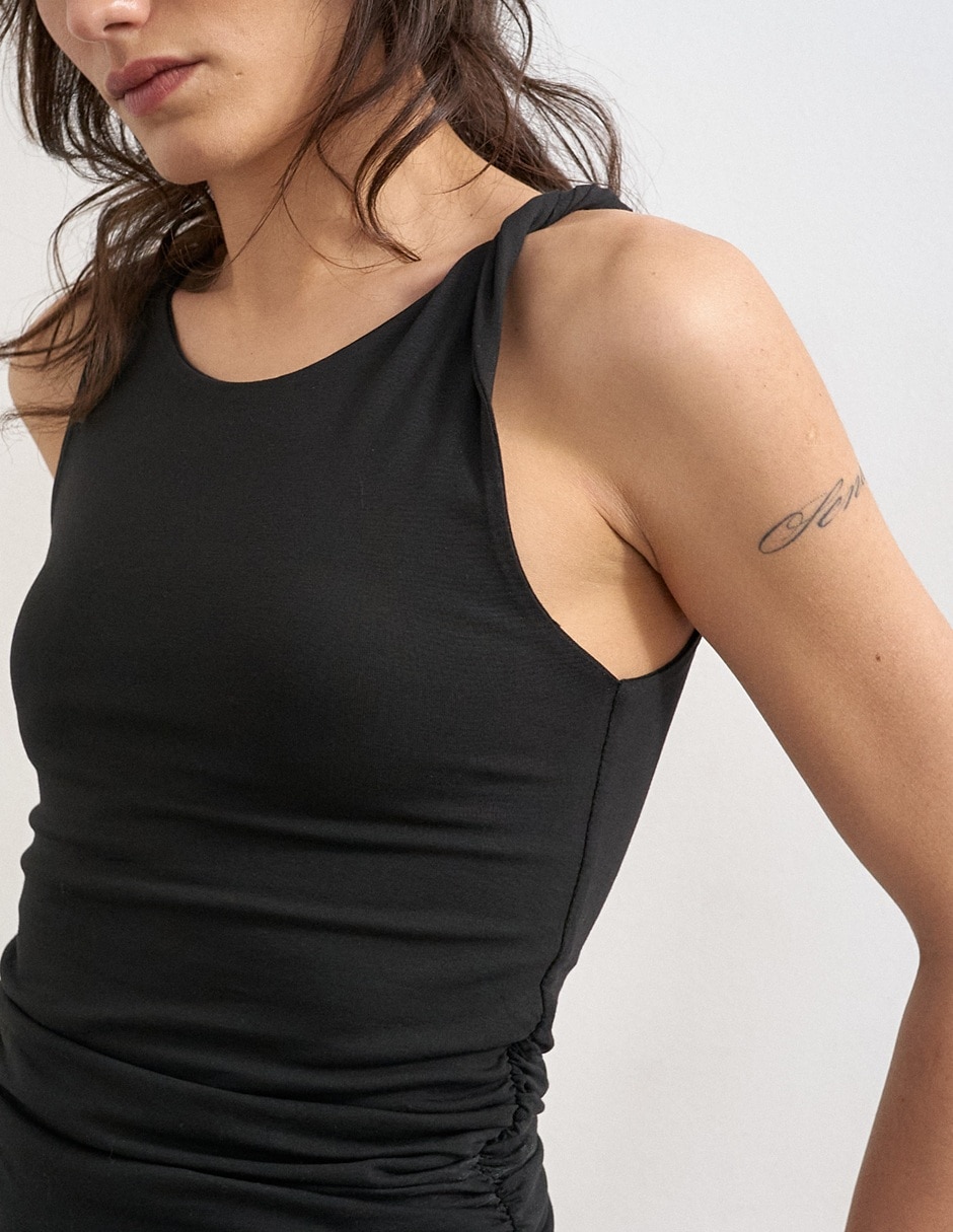 Top cuello redondo tirante ancho 3