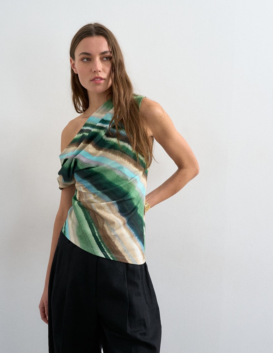 Top cuello cruzado