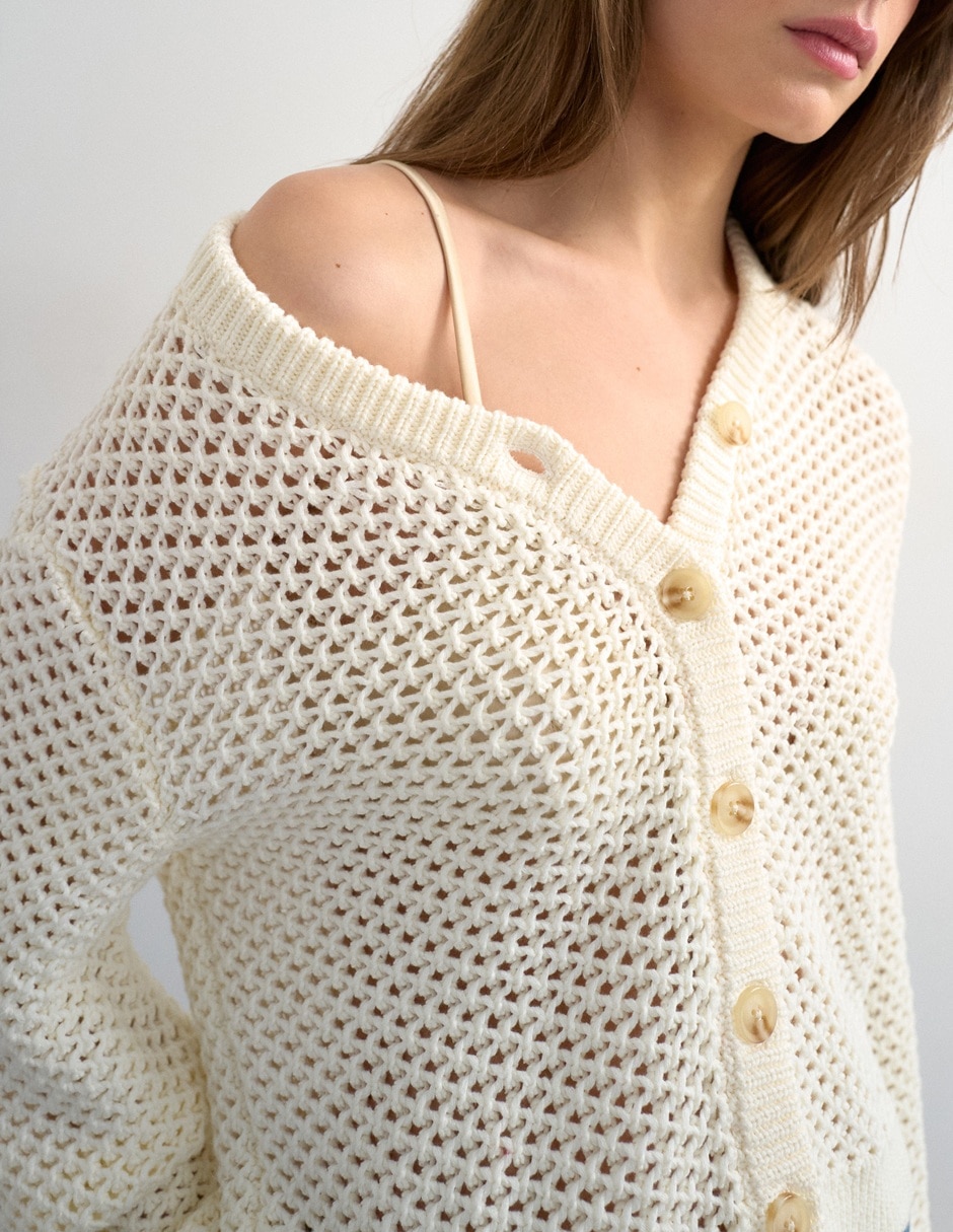 Suéter cuello V para mujer 2