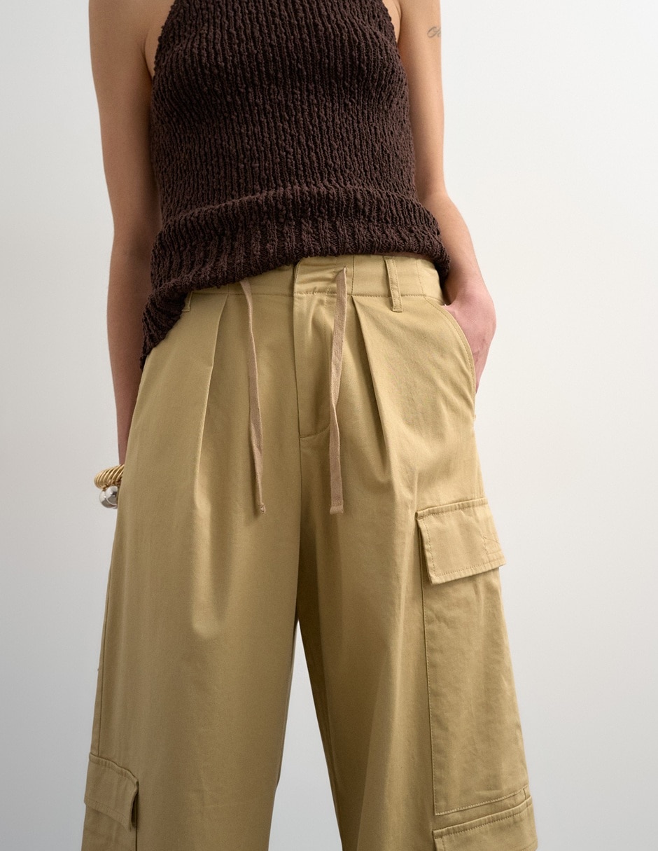 Pantalón cargo amplio para mujer 3