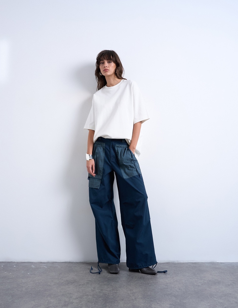 Pantalón cargo amplio para mujer Pantalón cargo amplio para mujer
