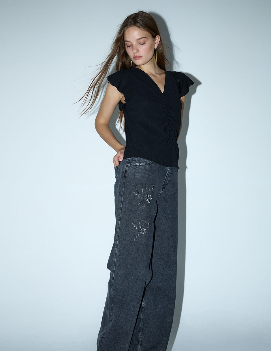 Blusa manga corta para mujer 3