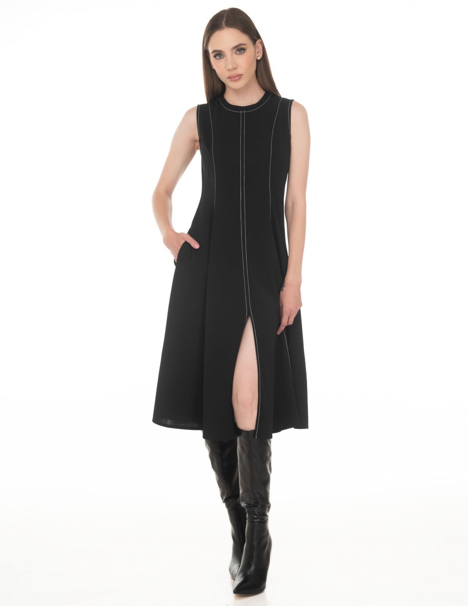 Vestido Midi Casual COLECCION AGOSTO para mujer Vestido Midi Casual COLECCION AGOSTO para mujer