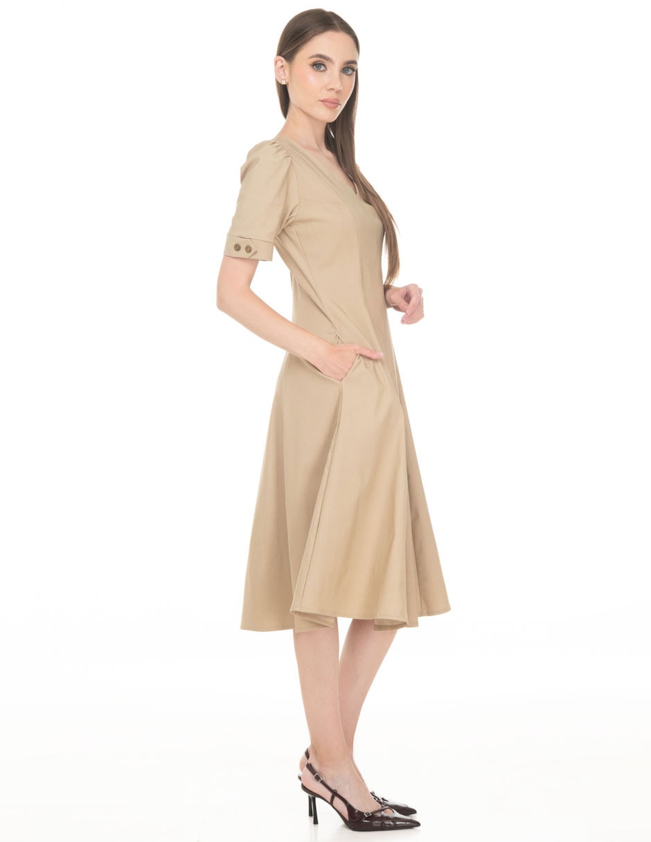 Vestido Midi Casual COLECCION AGOSTO para mujer Vestido Midi Casual COLECCION AGOSTO para mujer