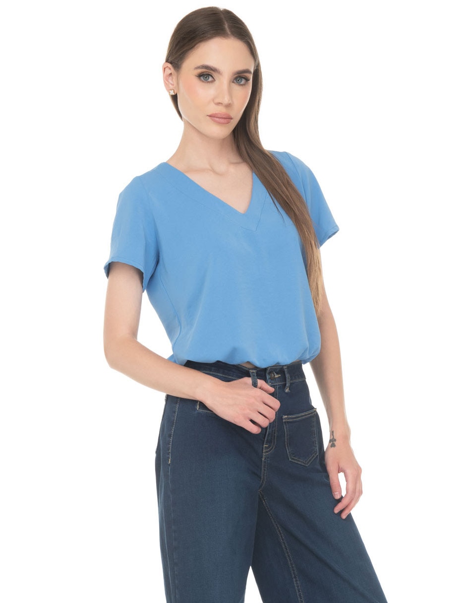 BLUSA COLECCION AGOSTO manga Corta para mujer
