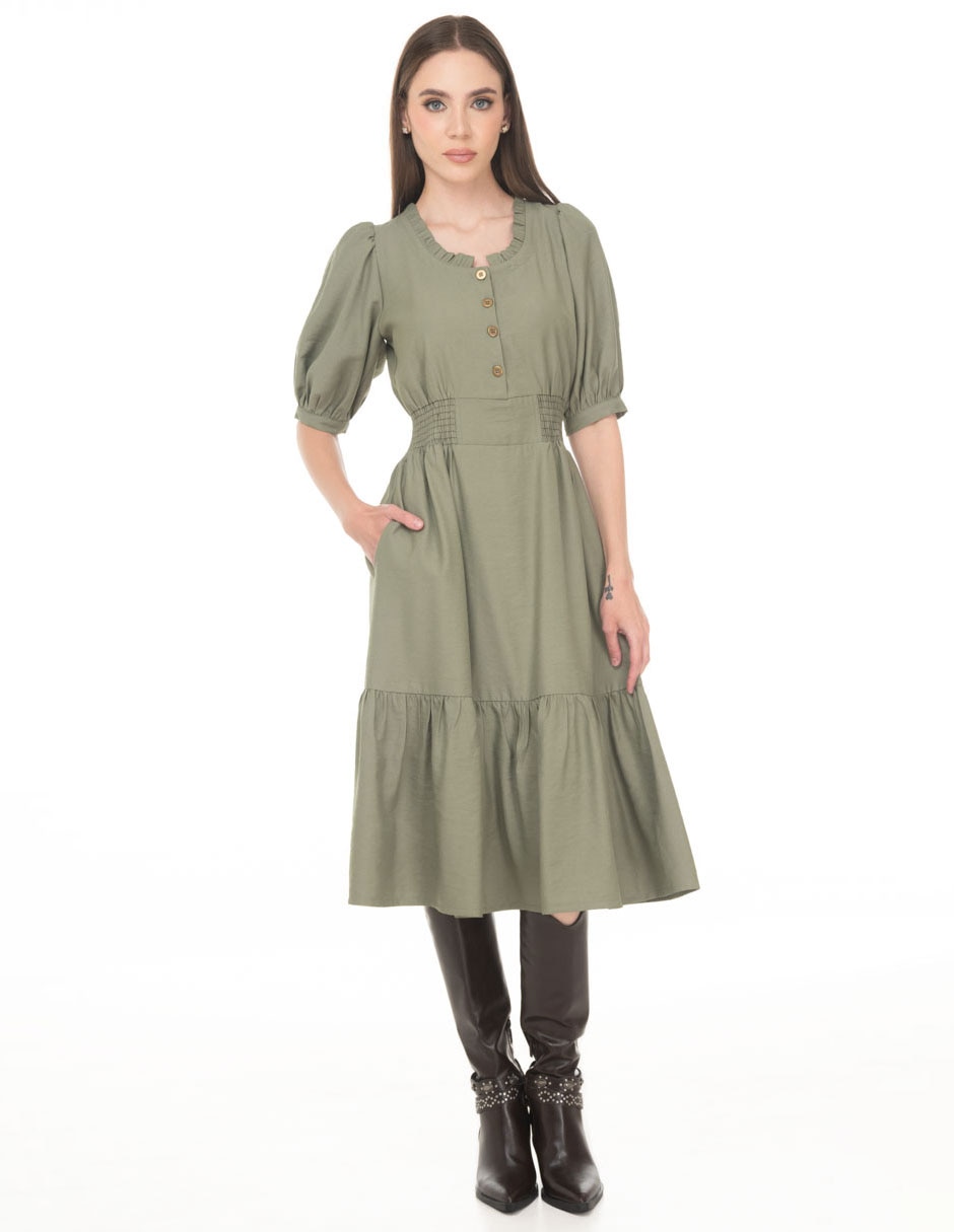 Vestido midi casual para mujer
