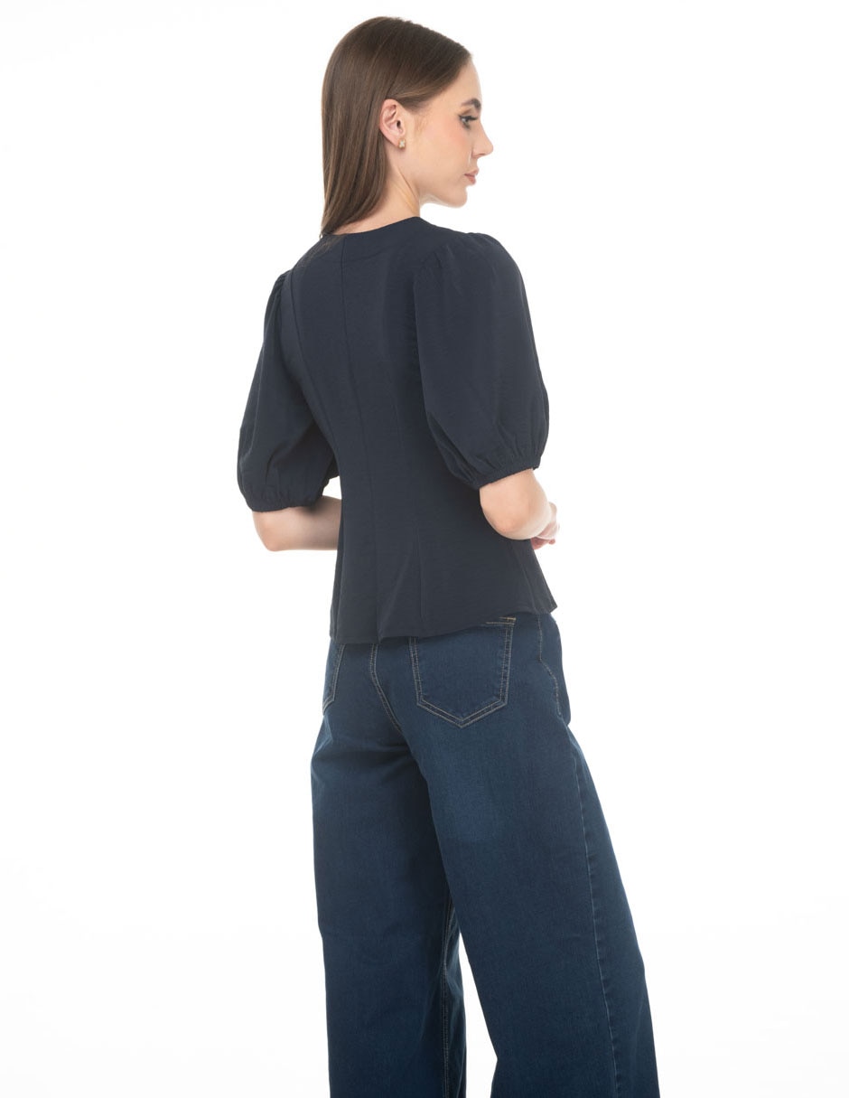 BLUSA COLECCION AGOSTO manga Al Codo para mujer 2