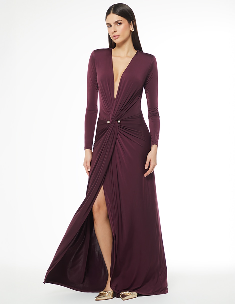Vestido largo cocktail para mujer