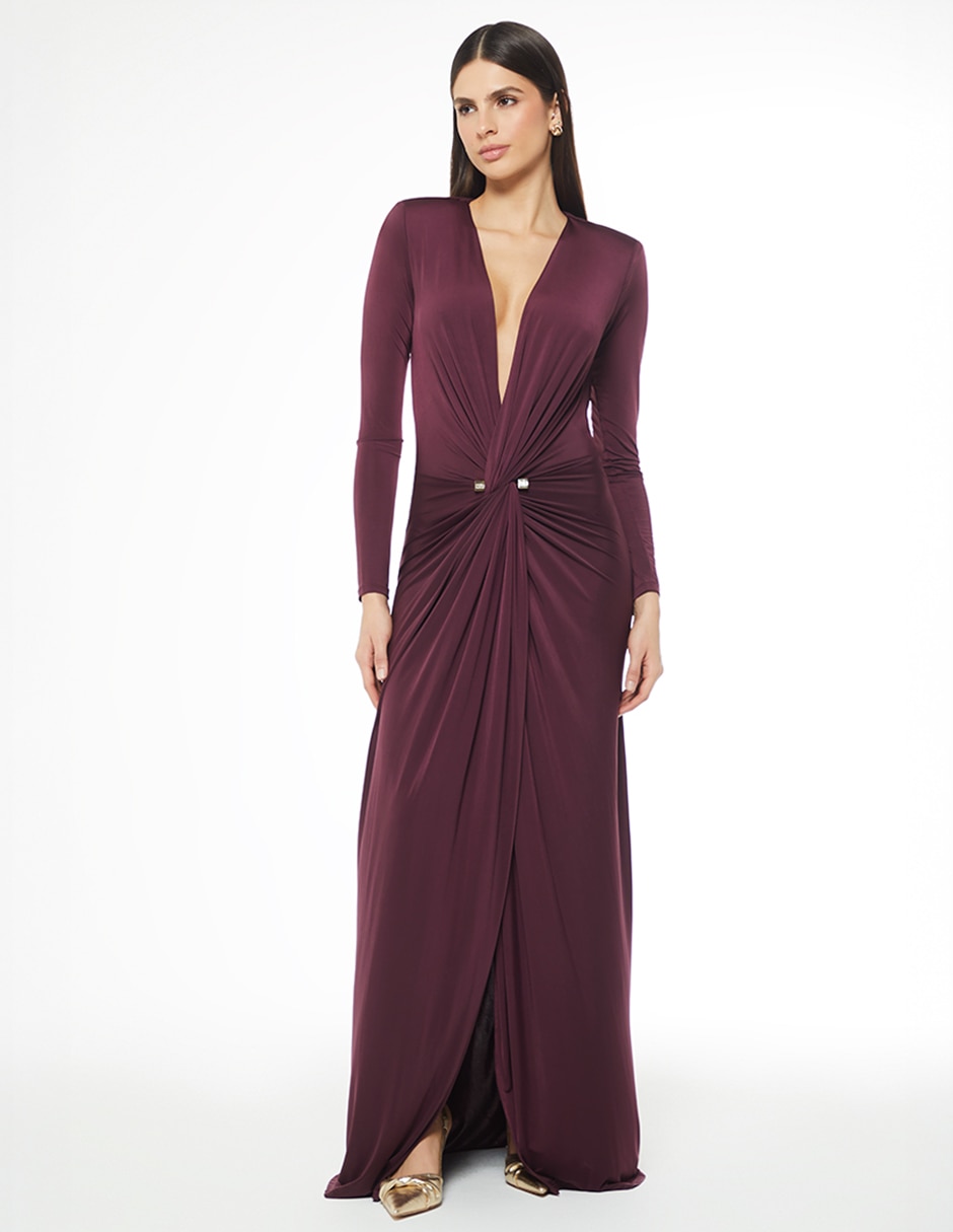 Vestido largo cocktail para mujer 3