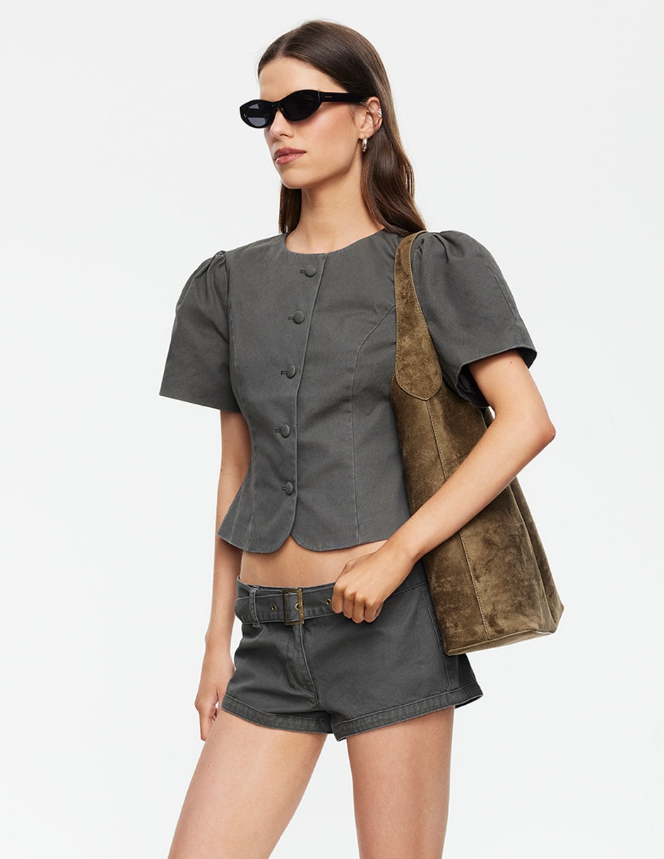 Blusa manga corta para mujer 2
