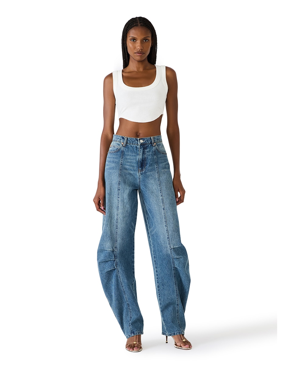 Jeans Barrel cintura alta para mujer 3