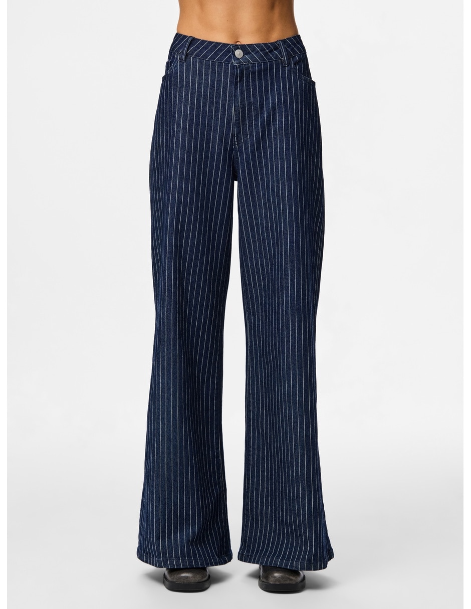 Jeans regular wide leg corte cintura alta para mujer Jeans regular wide leg corte cintura alta para mujer