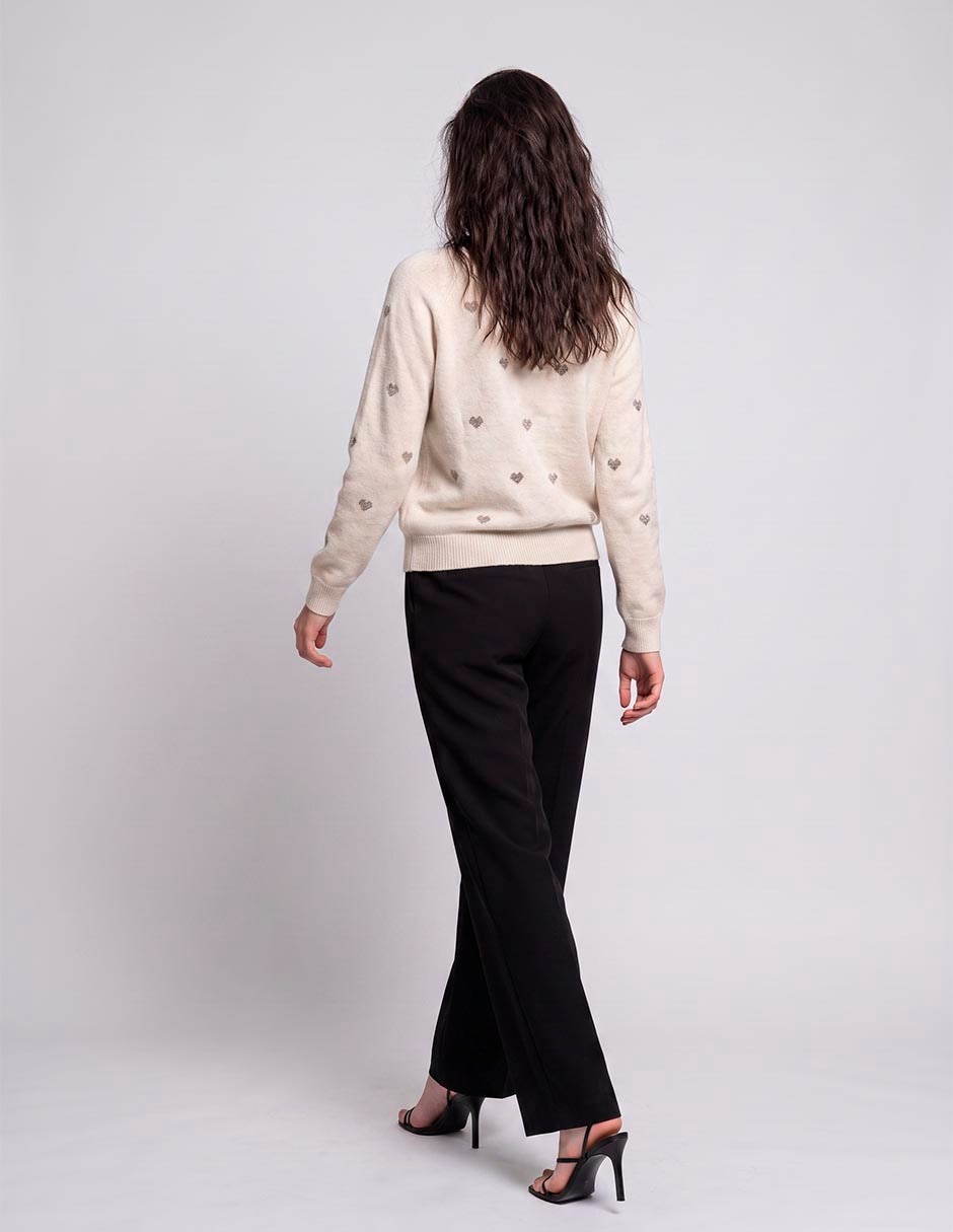 Suéter cuello redondo para mujer 2
