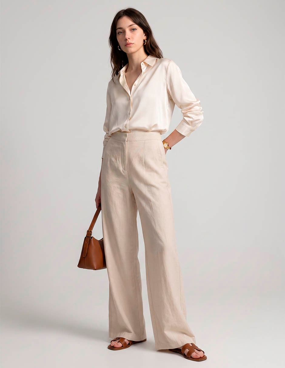 Pantalón relaxed recto para mujer Pantalón relaxed recto para mujer
