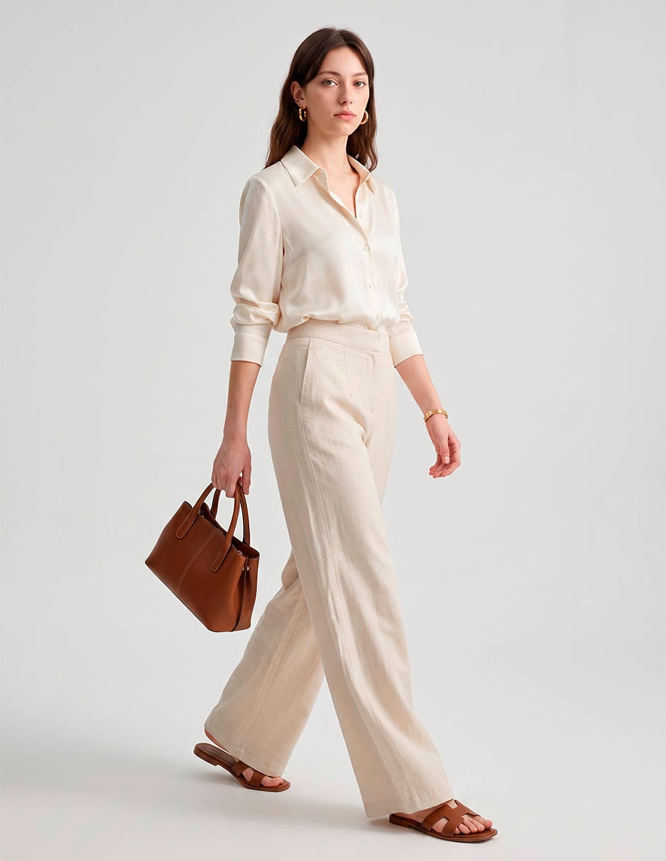 Pantalón relaxed recto para mujer 3