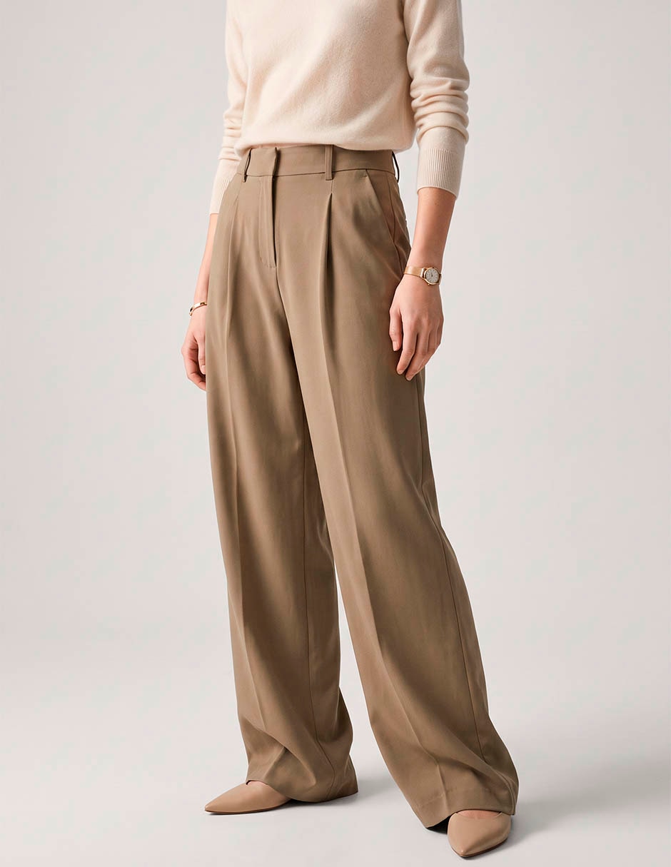 Pantalón relaxed wide leg para mujer
