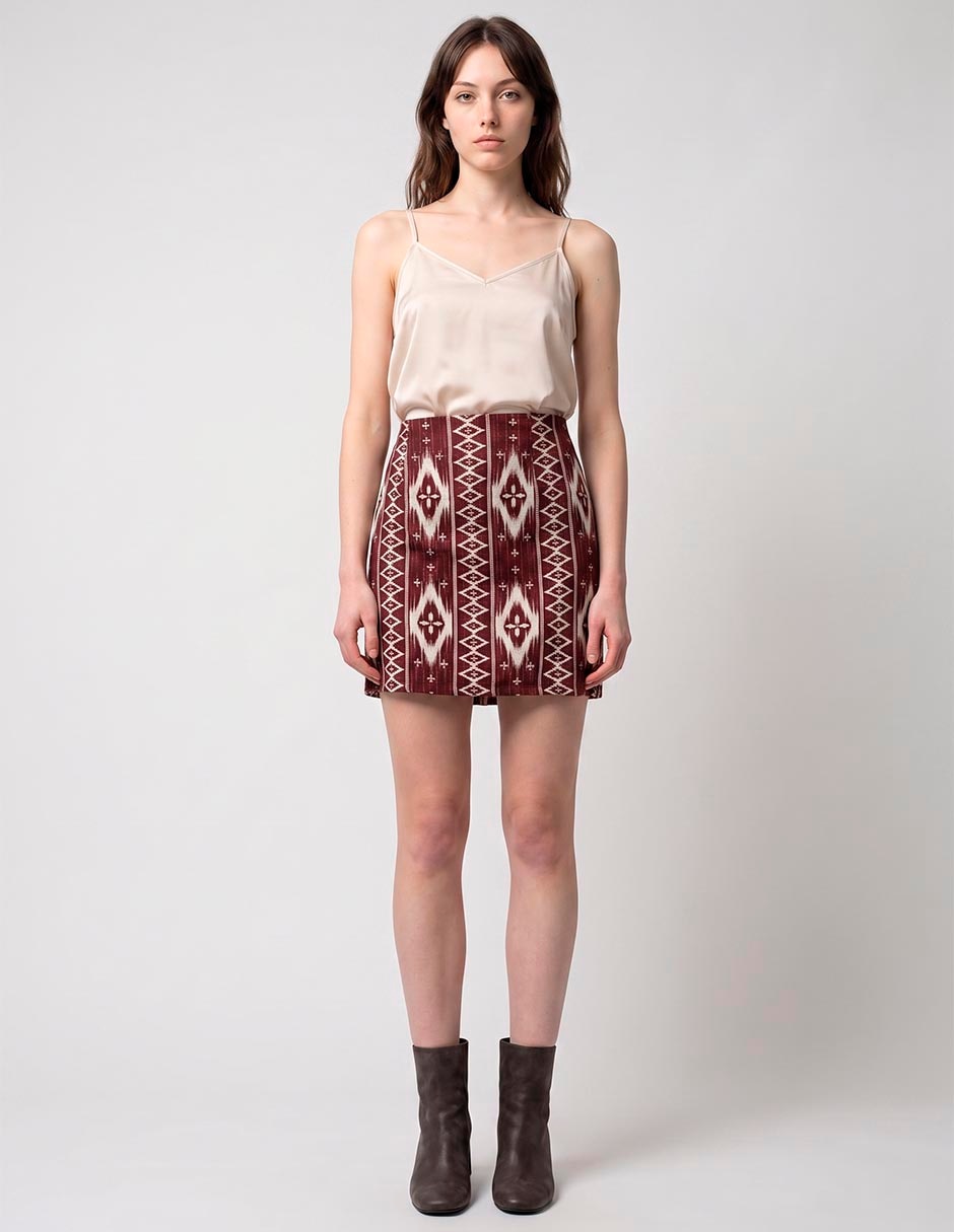 Falda mini a la cintura Falda mini a la cintura
