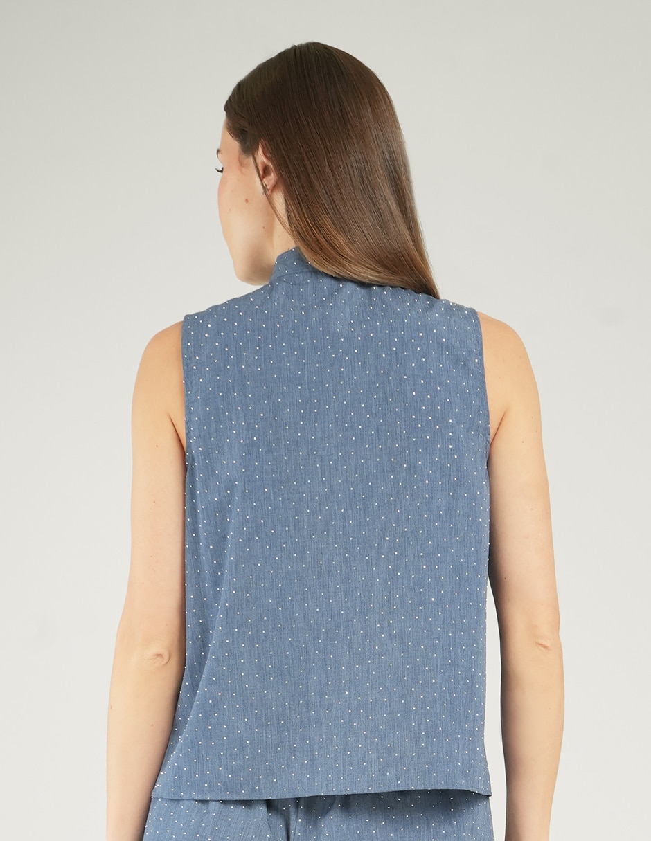 Blusa parallel julio sin manga para mujer