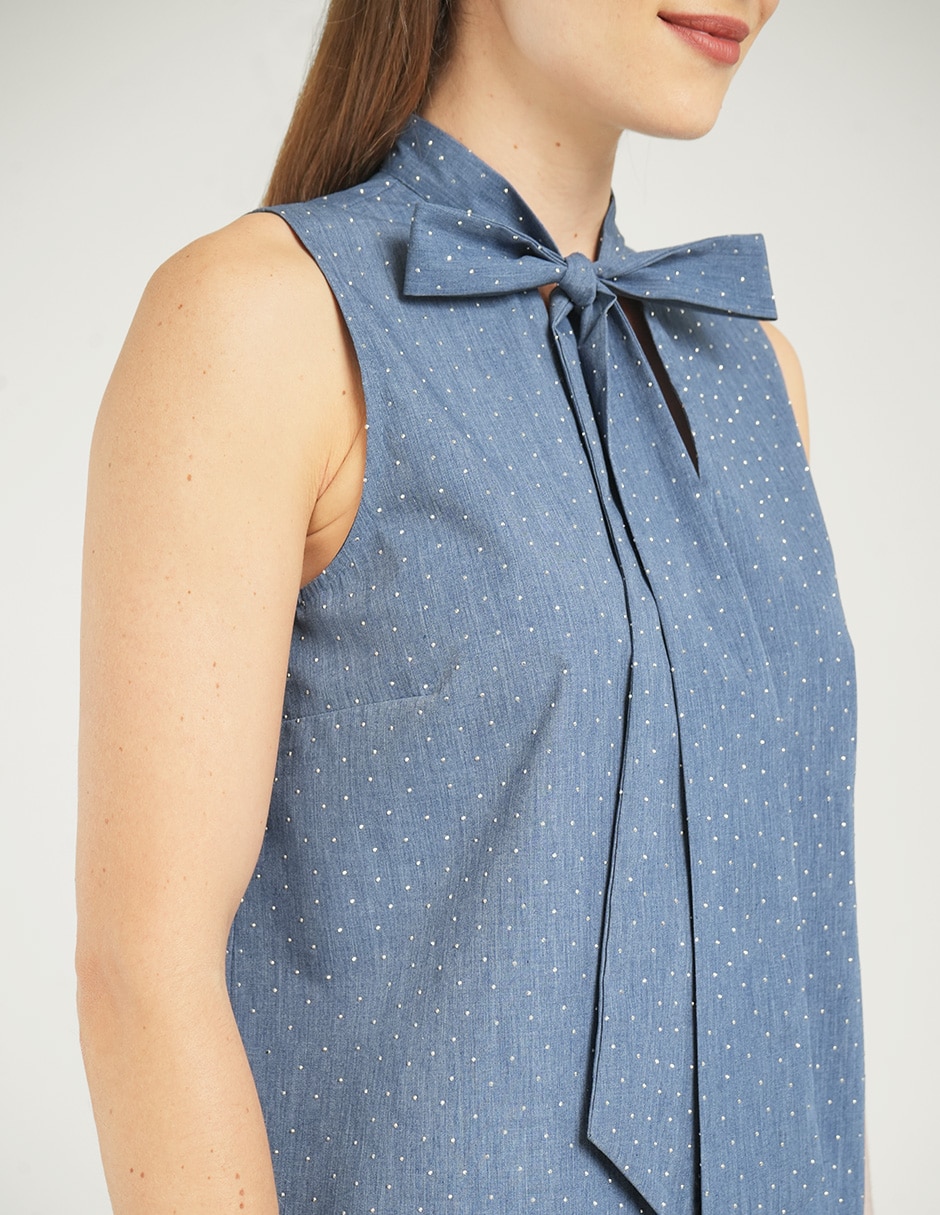 Blusa parallel julio sin manga para mujer