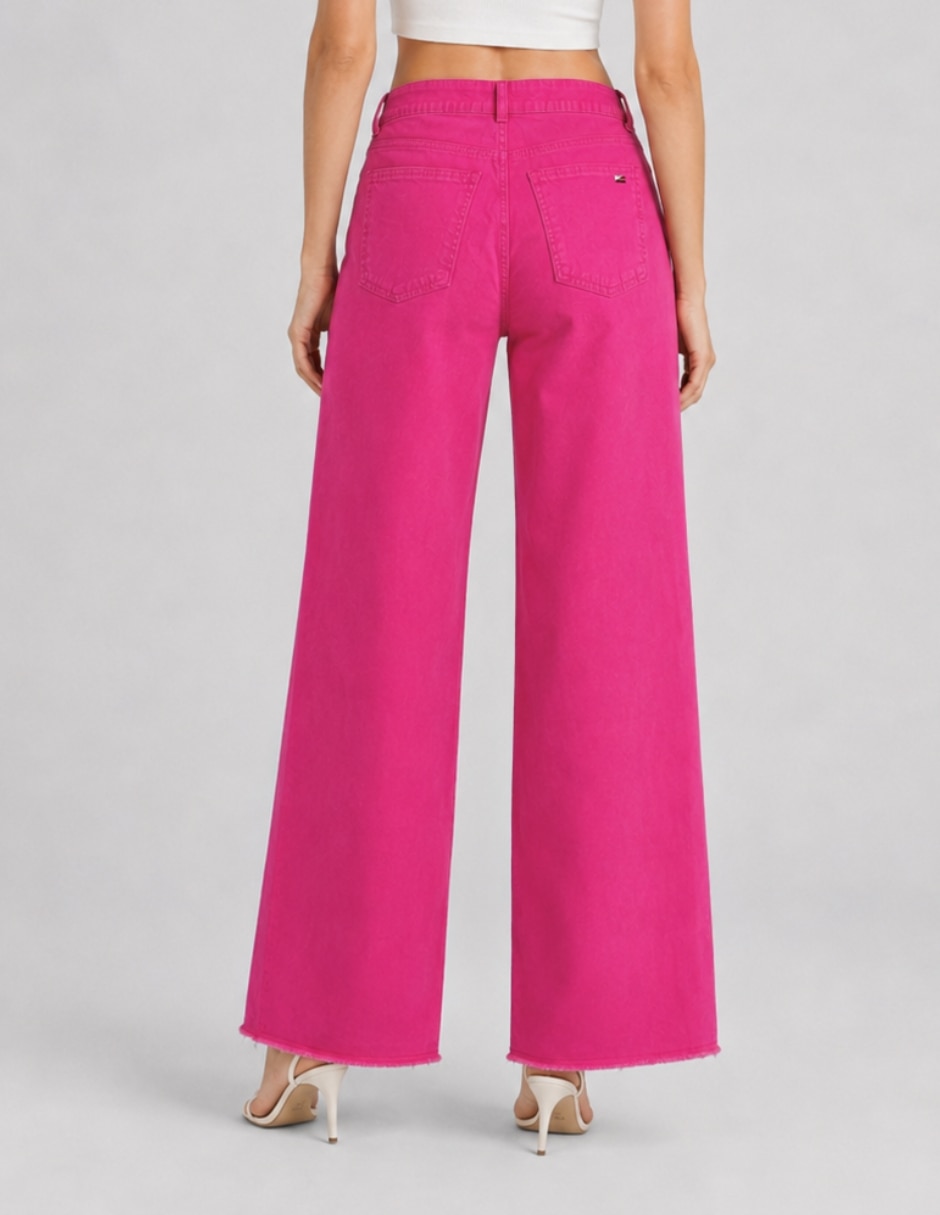 Jeans wide leg 25093-d gabardina para mujer 4