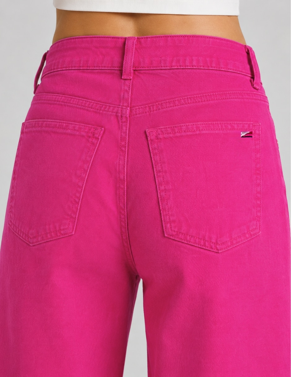 Jeans wide leg 25093-d gabardina para mujer 3