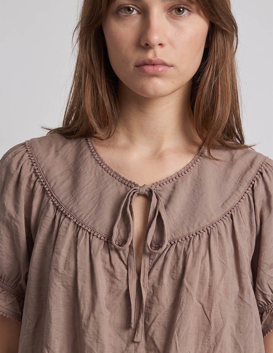 Blusa manga corta para mujer 4