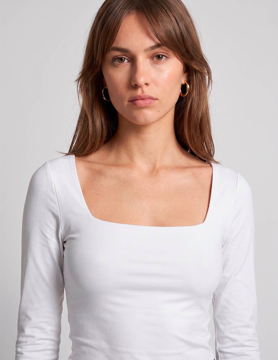 Blusa manga larga para mujer 3
