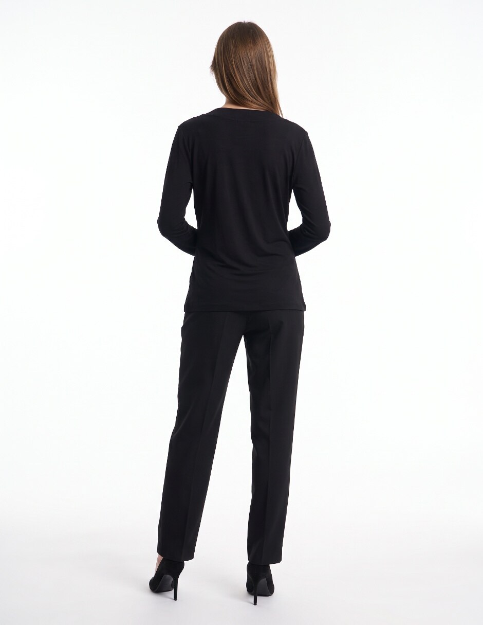 Blusa ninguno manga larga para mujer 2