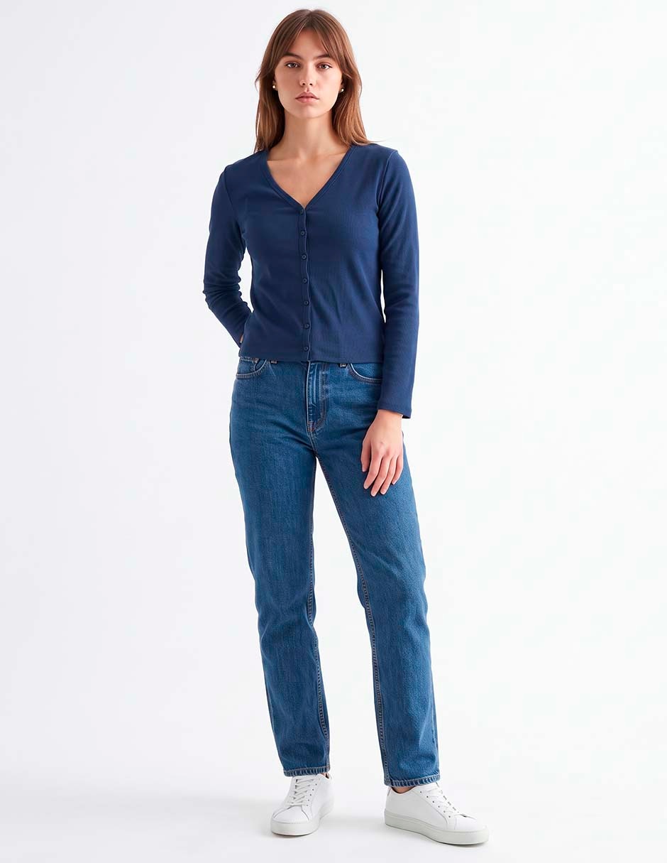 Suéter cuello v para mujer