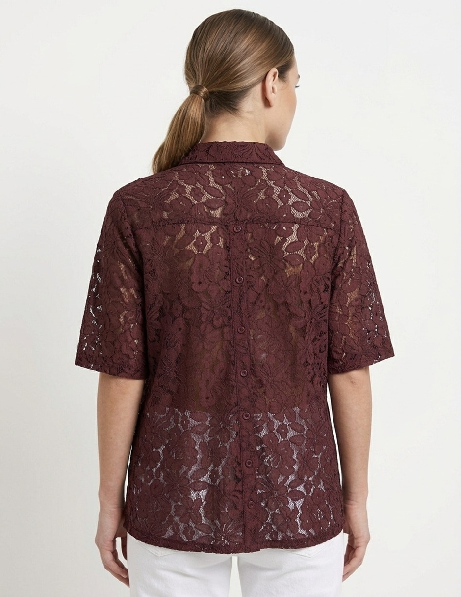 Camisa de algodón manga corta para mujer 4