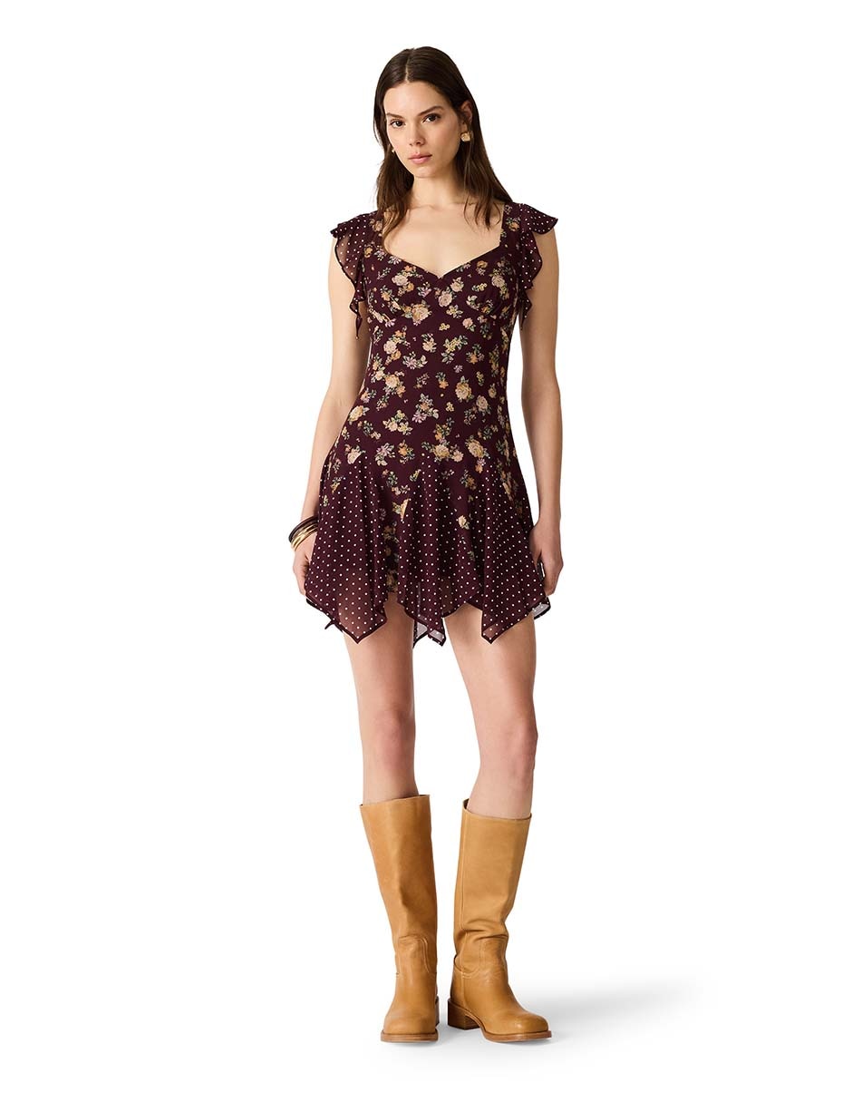 Vestido arriba rodilla casual para mujer 4
