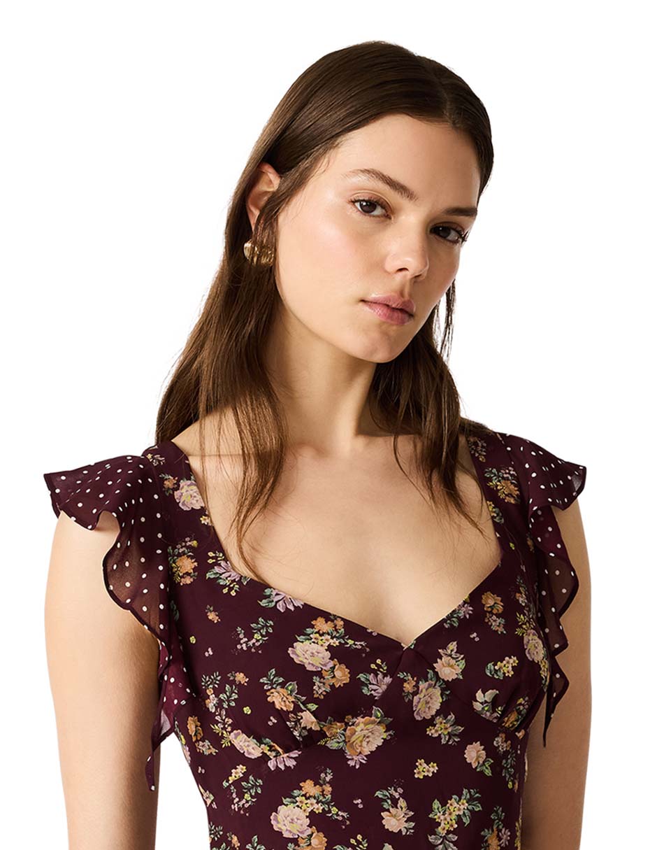 Vestido arriba rodilla casual para mujer 6