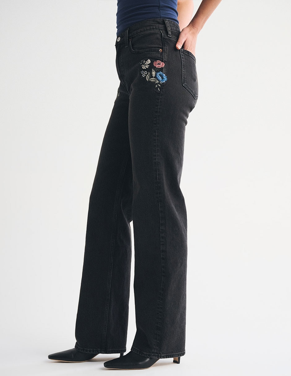Jeans Relajado Abercrombie & Fitch cintura alta para mujer
