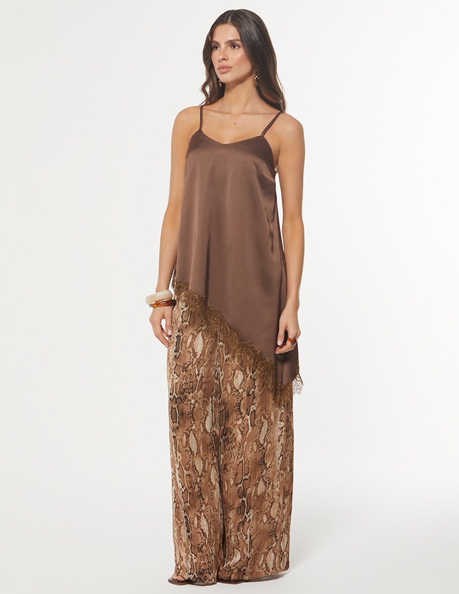 Pantalón relaxed Studio F palazzo para mujer