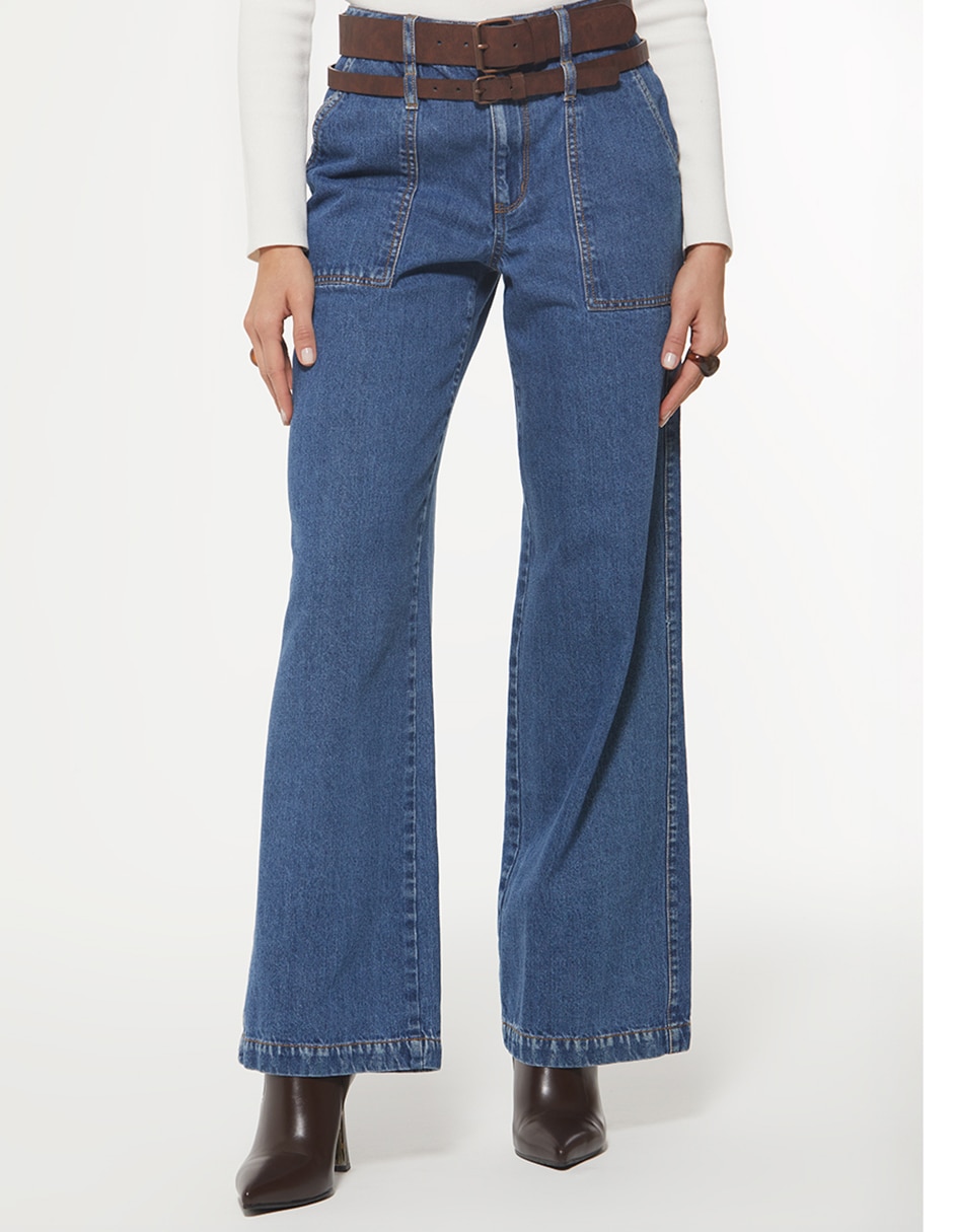 Jeans wide leg Studio F para mujer