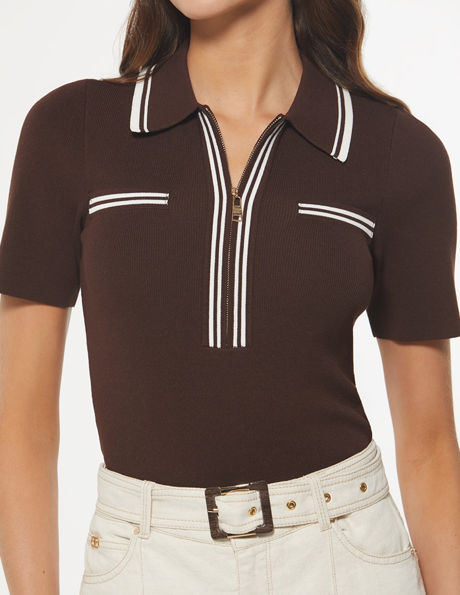 Blusa Studio F manga corta para mujer
