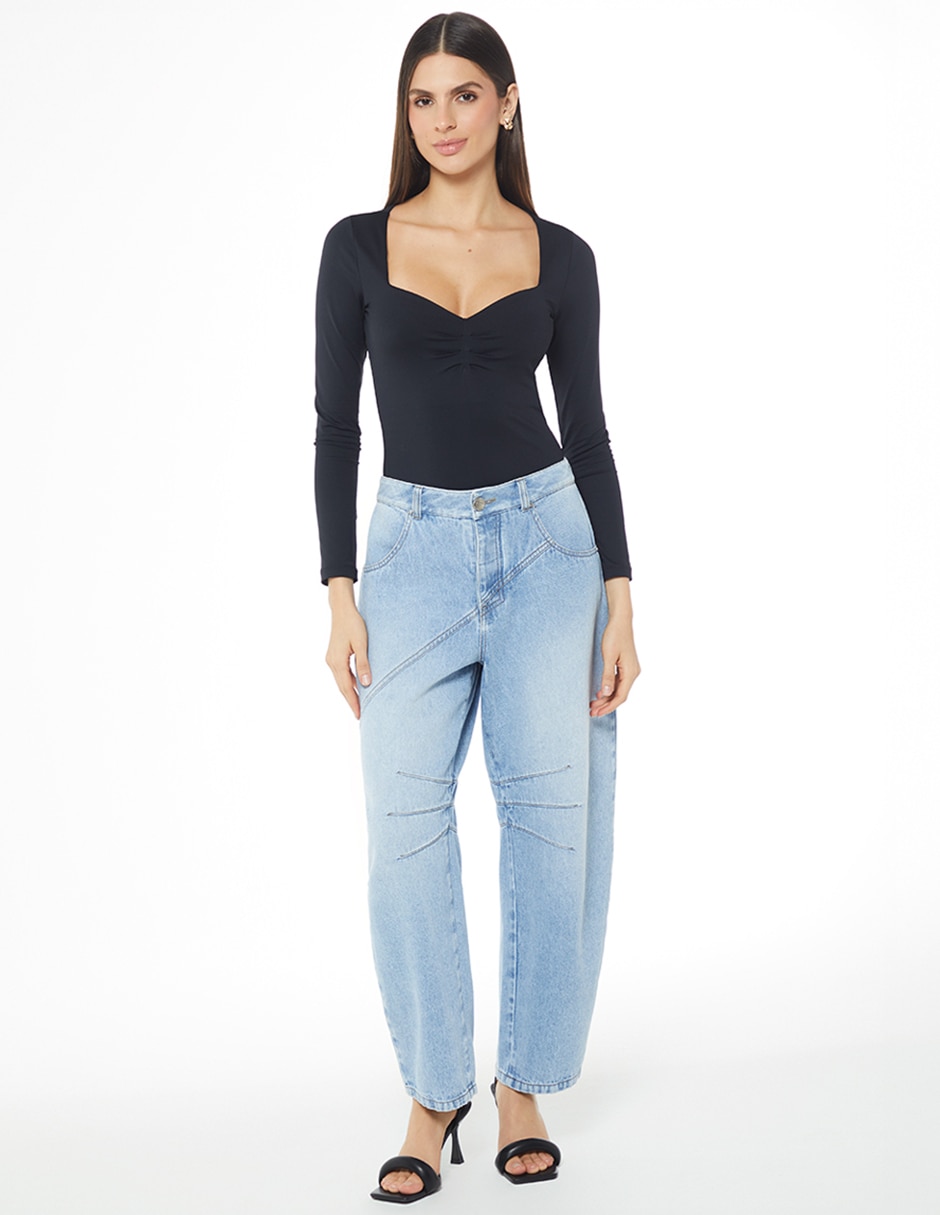 Body con escote V para mujer 3