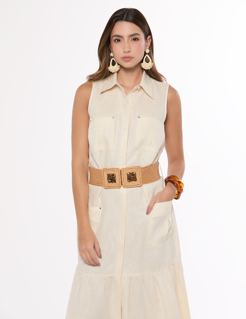 Vestido largo casual Studio F para mujer