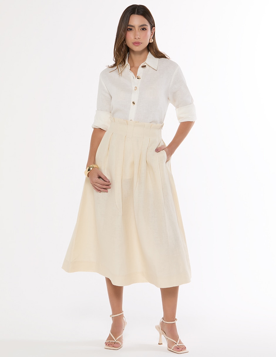Falda midi Studio F a la cintura
