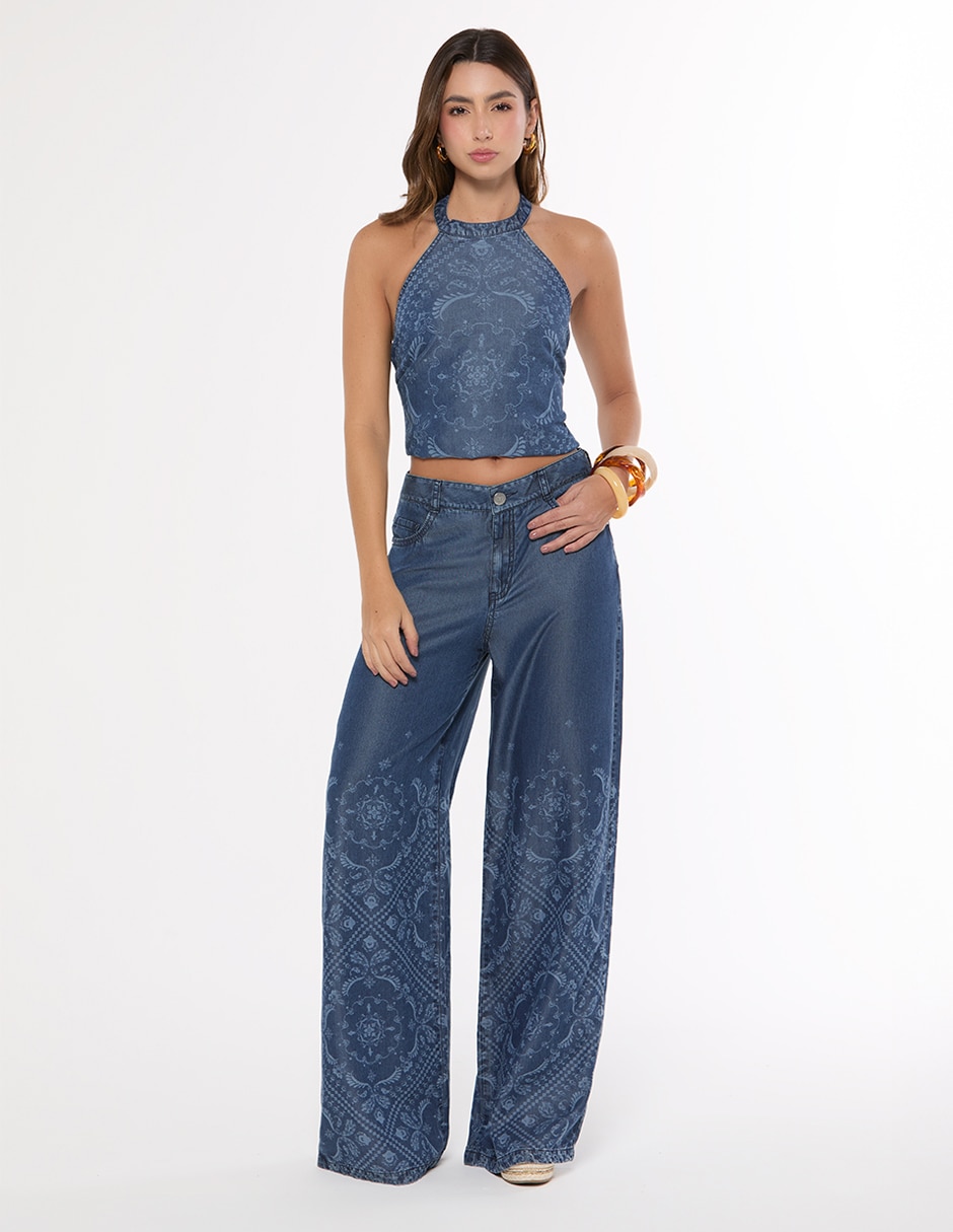 Jeans palazzo Studio F para mujer