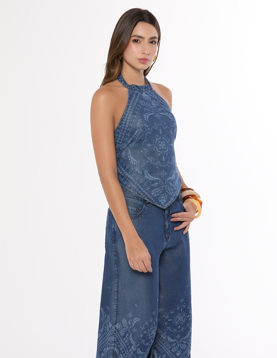 Blusa sin manga para mujer