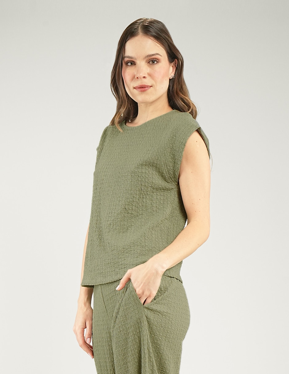 Blusa manga corta para mujer 3